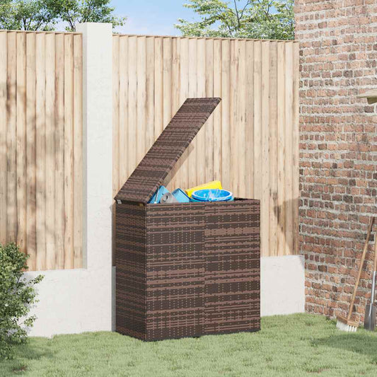 Contenitore da Giardino in Rattan PE 100x49x103,5 cm Marrone - homemem39