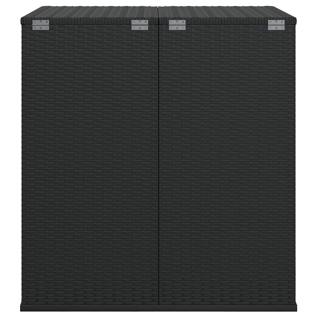 Contenitore da Giardino in Rattan PE 100x97,5x104 cm Nero - homemem39