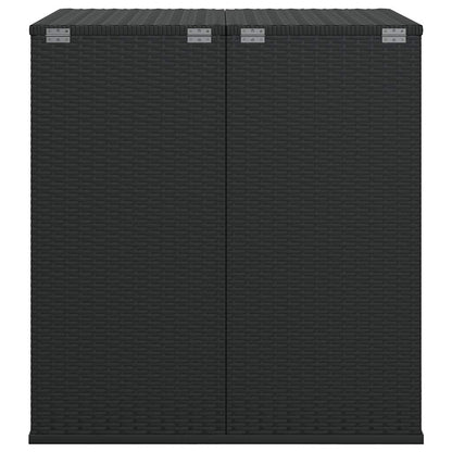 Contenitore da Giardino in Rattan PE 100x97,5x104 cm Nero - homemem39