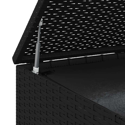 Contenitore da Giardino in Rattan PE 100x97,5x104 cm Nero - homemem39