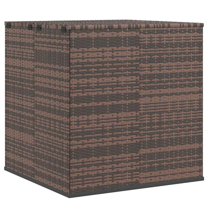 Contenitore da Giardino in Rattan PE 100x97,5x104 cm Marrone - homemem39