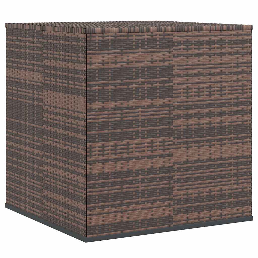 Contenitore da Giardino in Rattan PE 100x97,5x104 cm Marrone - homemem39