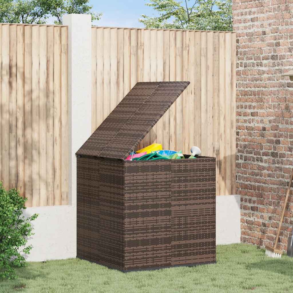 Contenitore da Giardino in Rattan PE 100x97,5x104 cm Marrone - homemem39