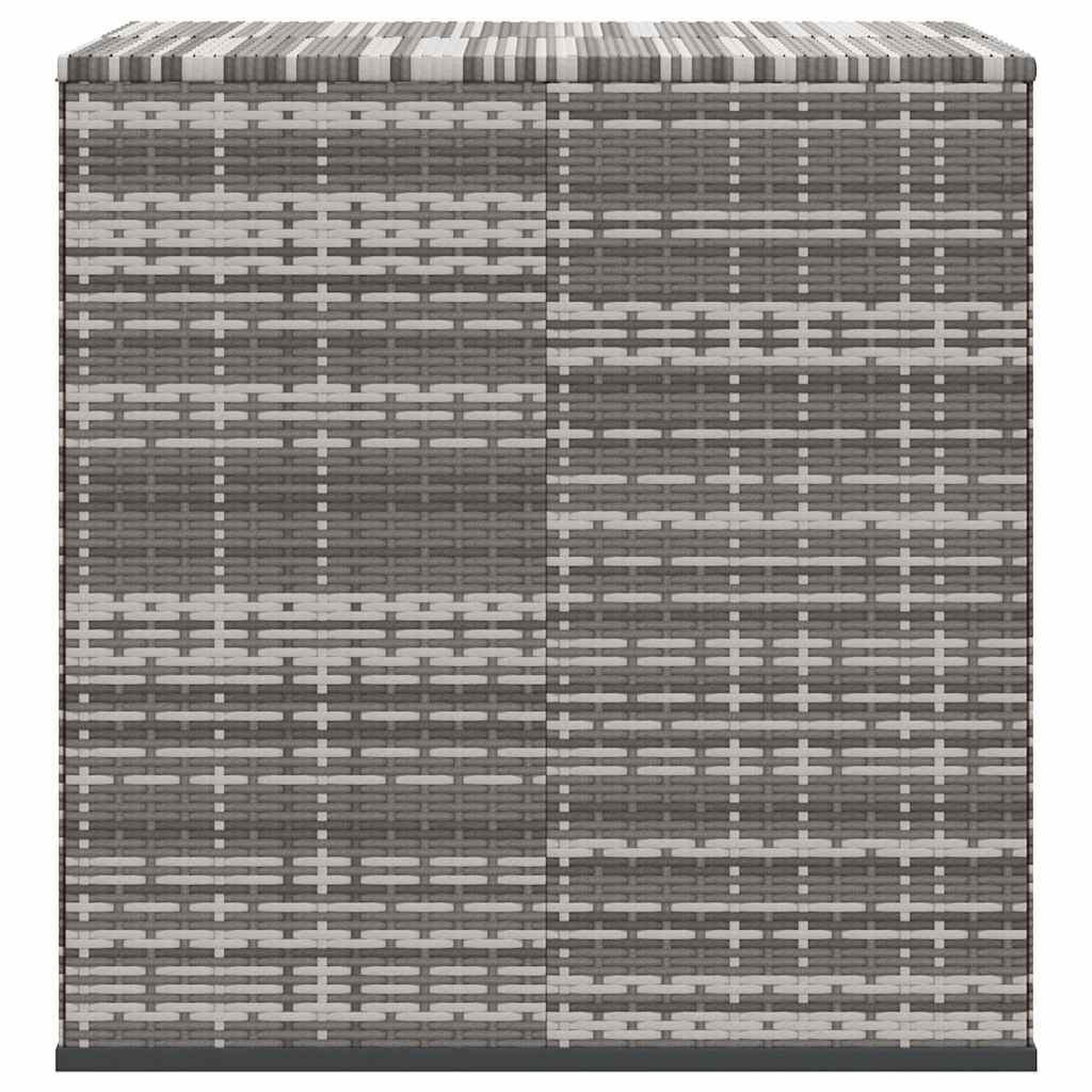 Contenitore da Giardino in Rattan PE 100x97,5x104 cm Grigio - homemem39