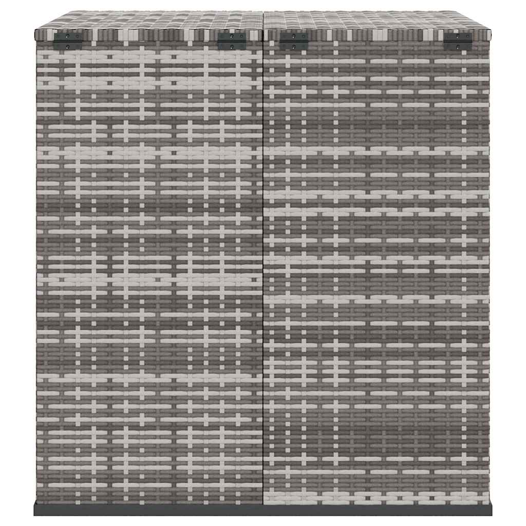 Contenitore da Giardino in Rattan PE 100x97,5x104 cm Grigio - homemem39