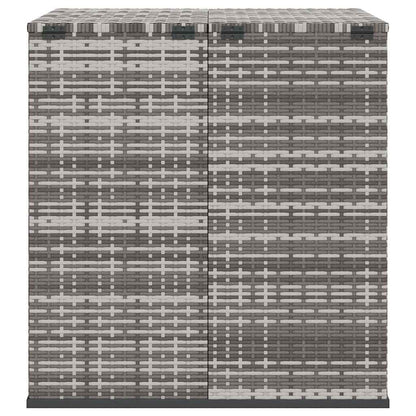 Contenitore da Giardino in Rattan PE 100x97,5x104 cm Grigio - homemem39