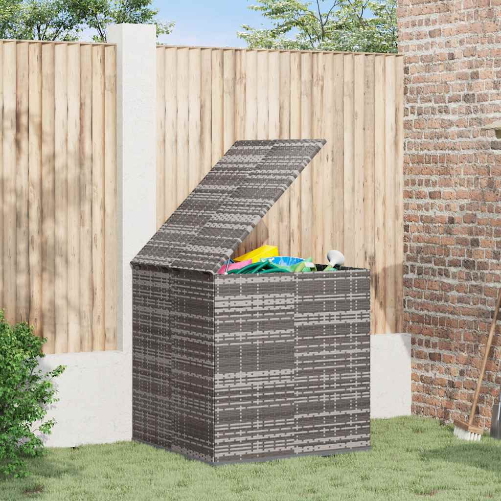 Contenitore da Giardino in Rattan PE 100x97,5x104 cm Grigio - homemem39