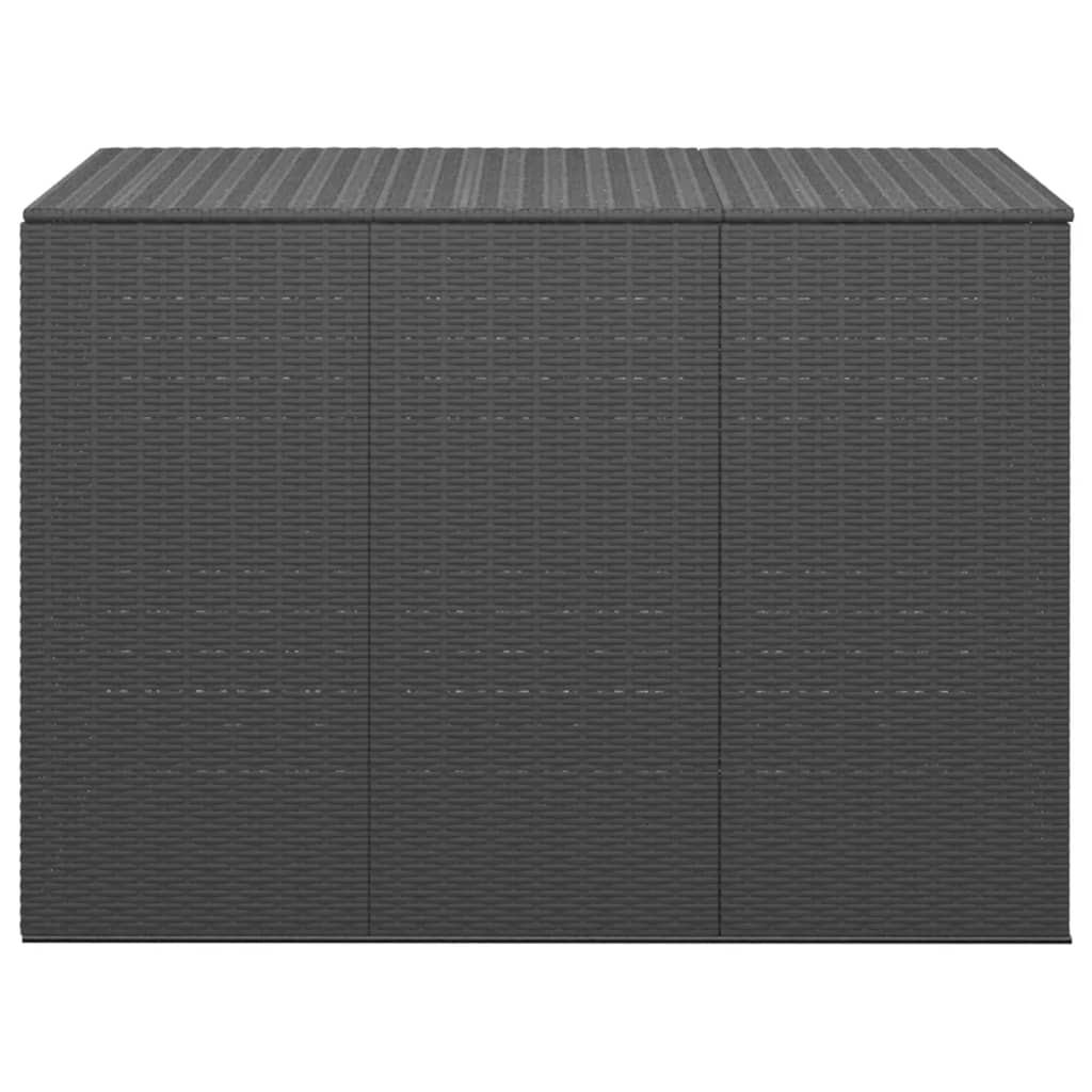 Contenitore da Giardino in Rattan PE 145x100x103 cm Nero - homemem39