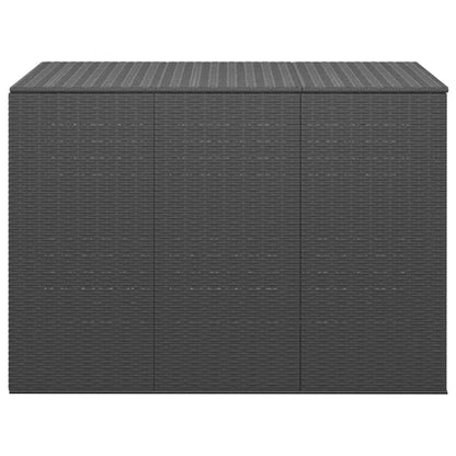 Contenitore da Giardino in Rattan PE 145x100x103 cm Nero - homemem39