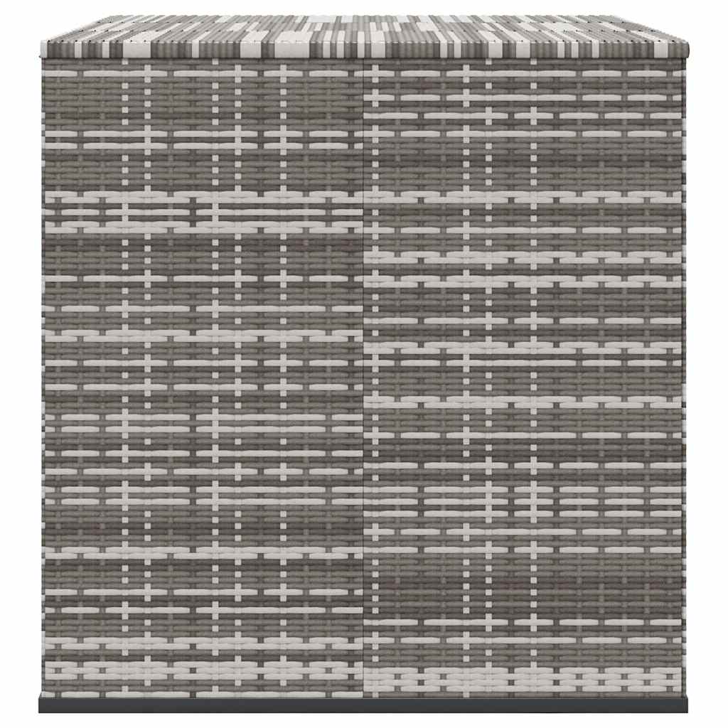Contenitore da Giardino in Rattan PE 145x100x103 cm Grigio - homemem39