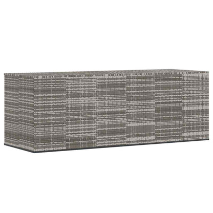 Contenitore da Giardino in Rattan PE 291x100,5x104 cm Grigio - homemem39