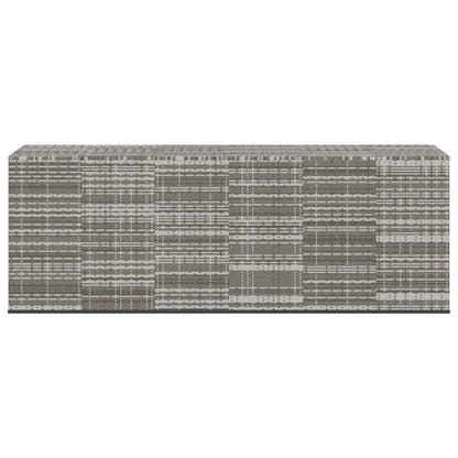 Contenitore da Giardino in Rattan PE 291x100,5x104 cm Grigio - homemem39