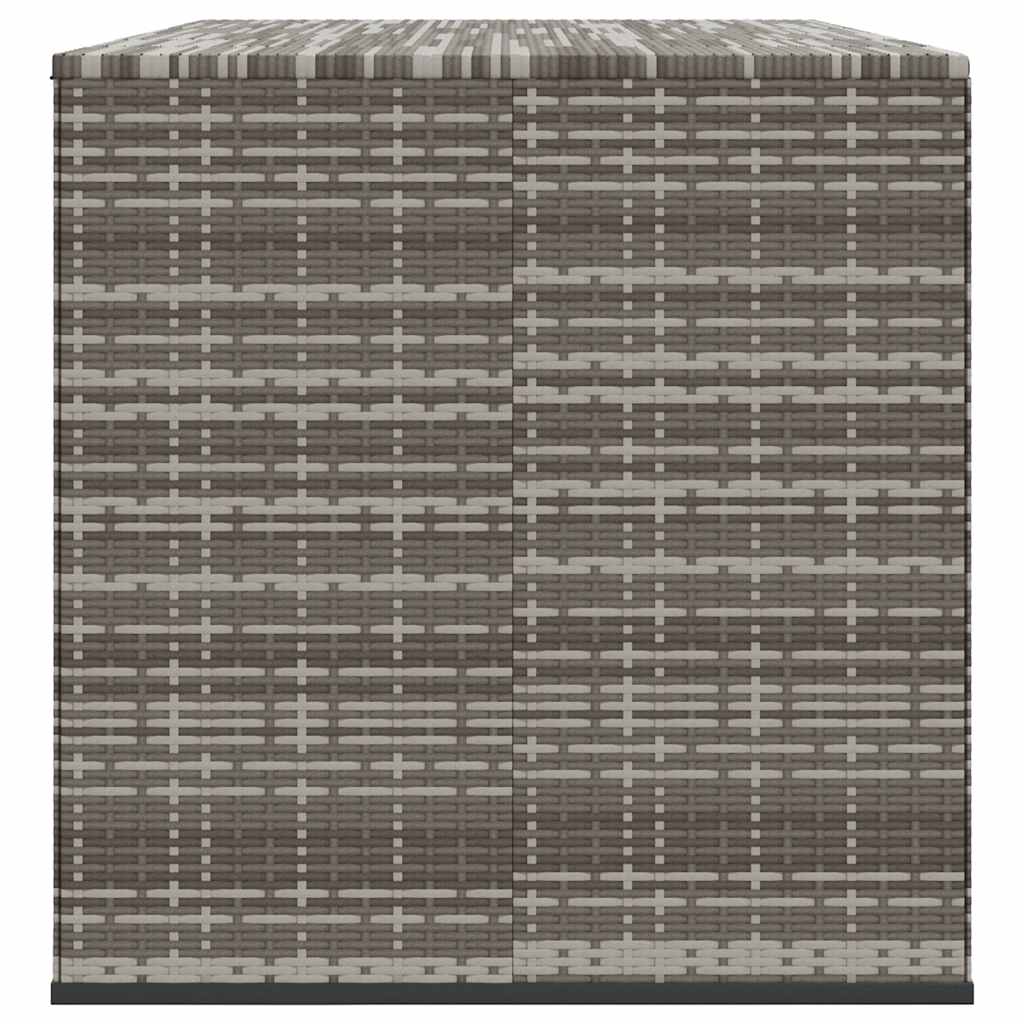 Contenitore da Giardino in Rattan PE 291x100,5x104 cm Grigio - homemem39