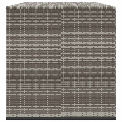 Contenitore da Giardino in Rattan PE 291x100,5x104 cm Grigio - homemem39