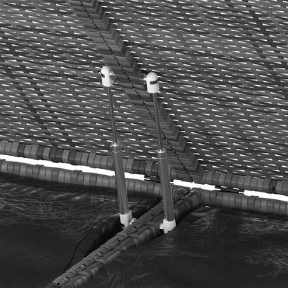 Contenitore da Giardino in Rattan PE 291x100,5x104 cm Grigio - homemem39