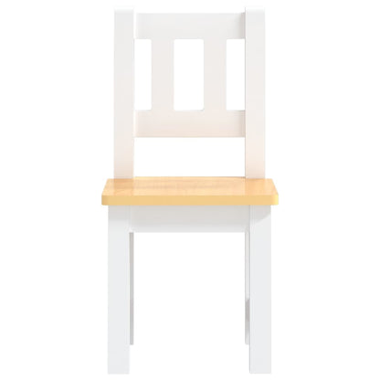 Set Tavolo e Sedie per Bambini 3 Pezzi Bianco e Beige in MDF - homemem39