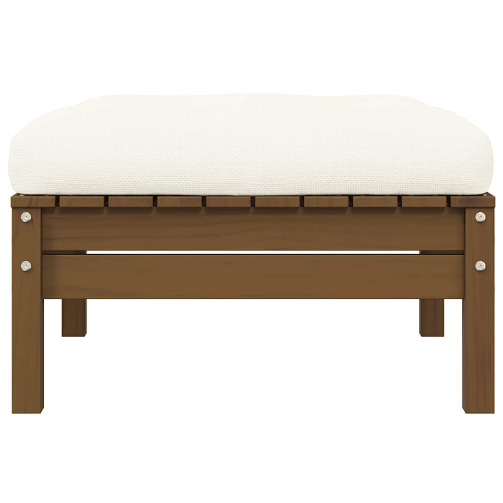 Divano da Giardino a 2 Posti con Cuscini Crema Massello di Pino - homemem39