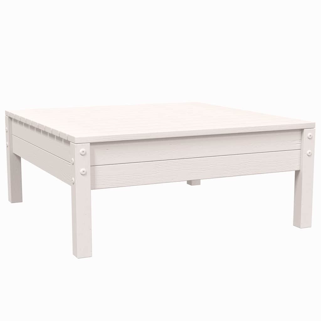 Set Divani da Giardino 3 pz con Cuscini Massello Pino Bianco - homemem39