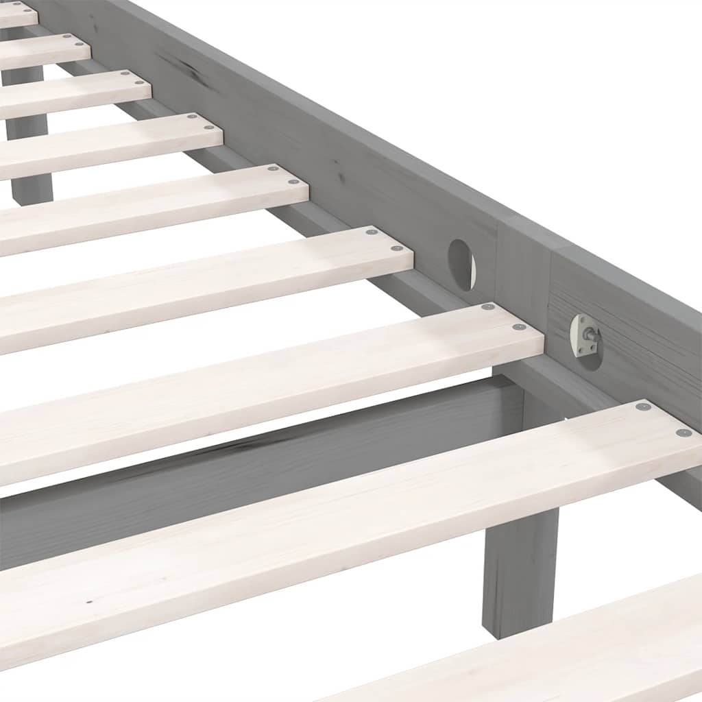 Giroletto Grigio in Legno Massello di Pino 200x200 cm - homemem39