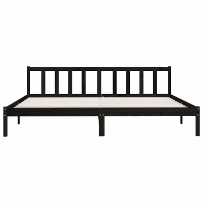 Giroletto Nero in Legno Massello di Pino 200x200 cm | homemem39