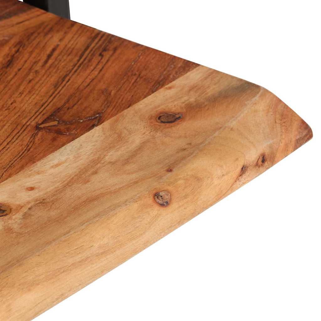 Mensole Parete 2pz 60x25x35 cm Legno Massello Acacia e Acciaio