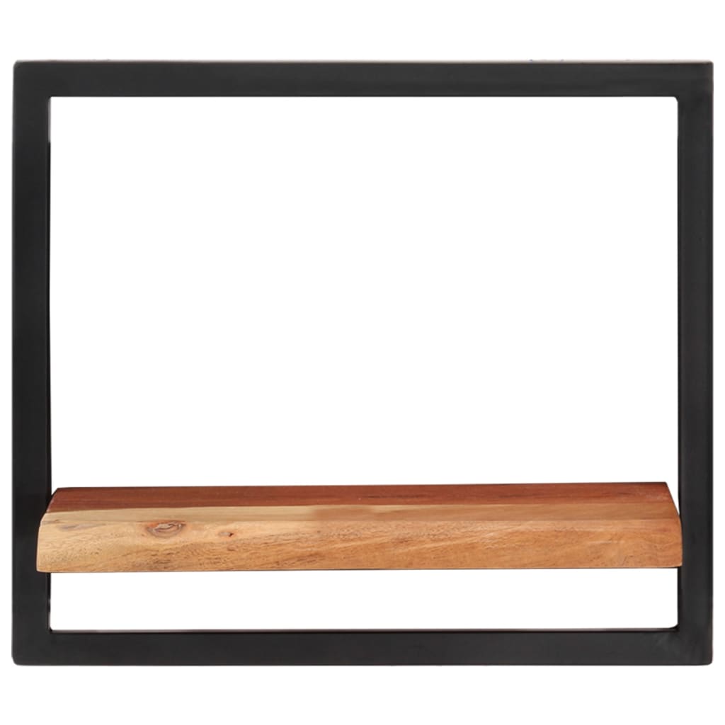 Mensole Parete 2 pz 40x24x35 cm Legno Massello Acacia e Acciaio | homemem39