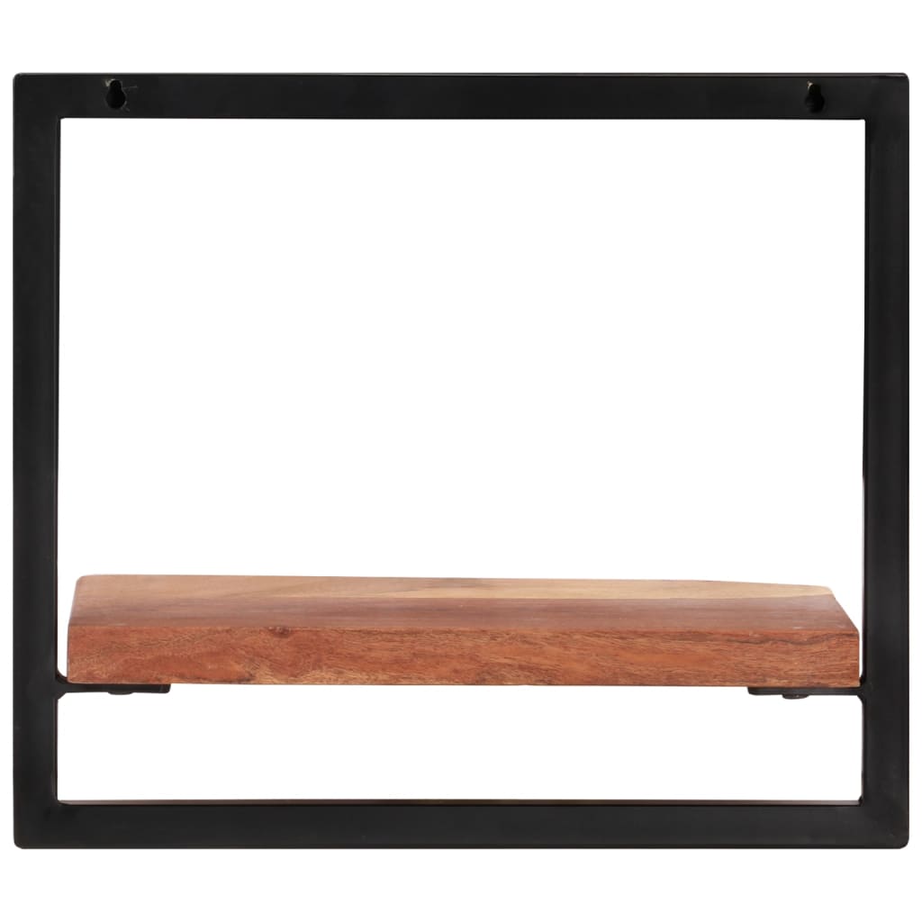 Mensole Parete 2 pz 40x24x35 cm Legno Massello Acacia e Acciaio | homemem39
