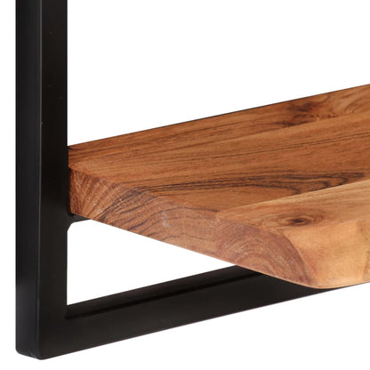 Mensole Parete 2 pz 40x24x35 cm Legno Massello Acacia e Acciaio | homemem39