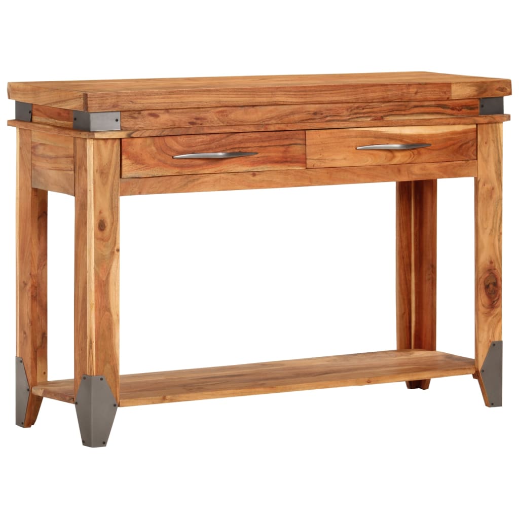 Tavolo Console 110x34x74 cm in Legno Massello di Acacia