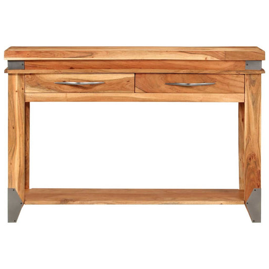 Tavolo Console 110x34x74 cm in Legno Massello di Acacia