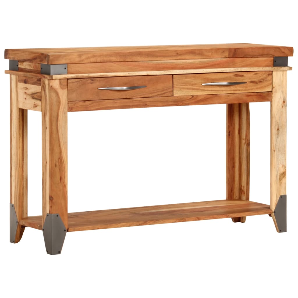 Tavolo Console 110x34x74 cm in Legno Massello di Acacia