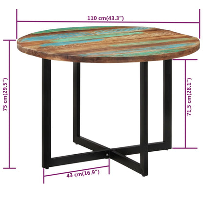 Tavolo da Pranzo 110x75 cm in Legno Massello di Recupero | homemem39