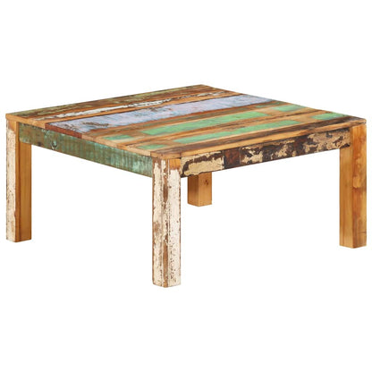 Tavolino da Salotto 80x80x40 cm in Legno Massello di Recupero