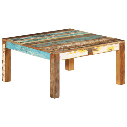 Tavolino da Salotto 80x80x40 cm in Legno Massello di Recupero | homemem39
