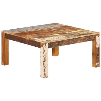 Tavolino da Salotto 80x80x40 cm in Legno Massello di Recupero