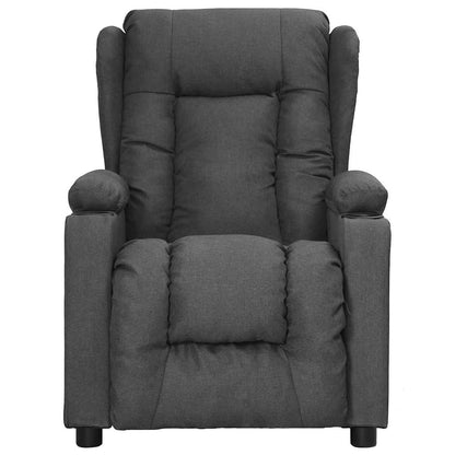 Poltrona Reclinabile in Tessuto Grigio Scuro