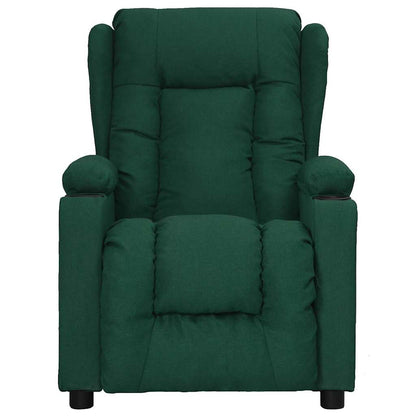 Poltrona Reclinabile in Tessuto Verde Scuro