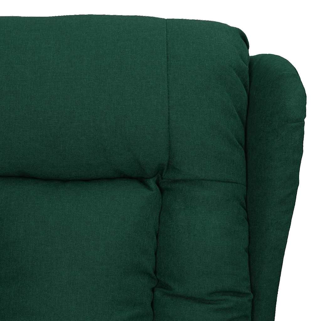 Poltrona Reclinabile in Tessuto Verde Scuro