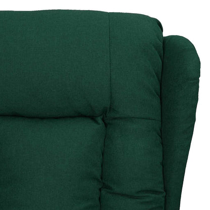 Poltrona Reclinabile in Tessuto Verde Scuro