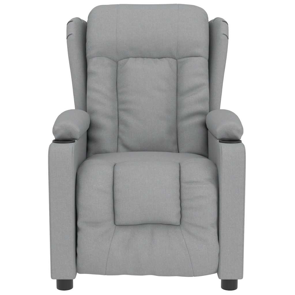 Poltrona Massaggiante in Tessuto Grigio Chiaro | homemem39