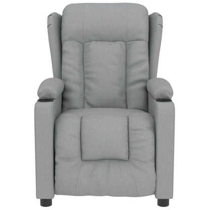 Poltrona Massaggiante in Tessuto Grigio Chiaro | homemem39