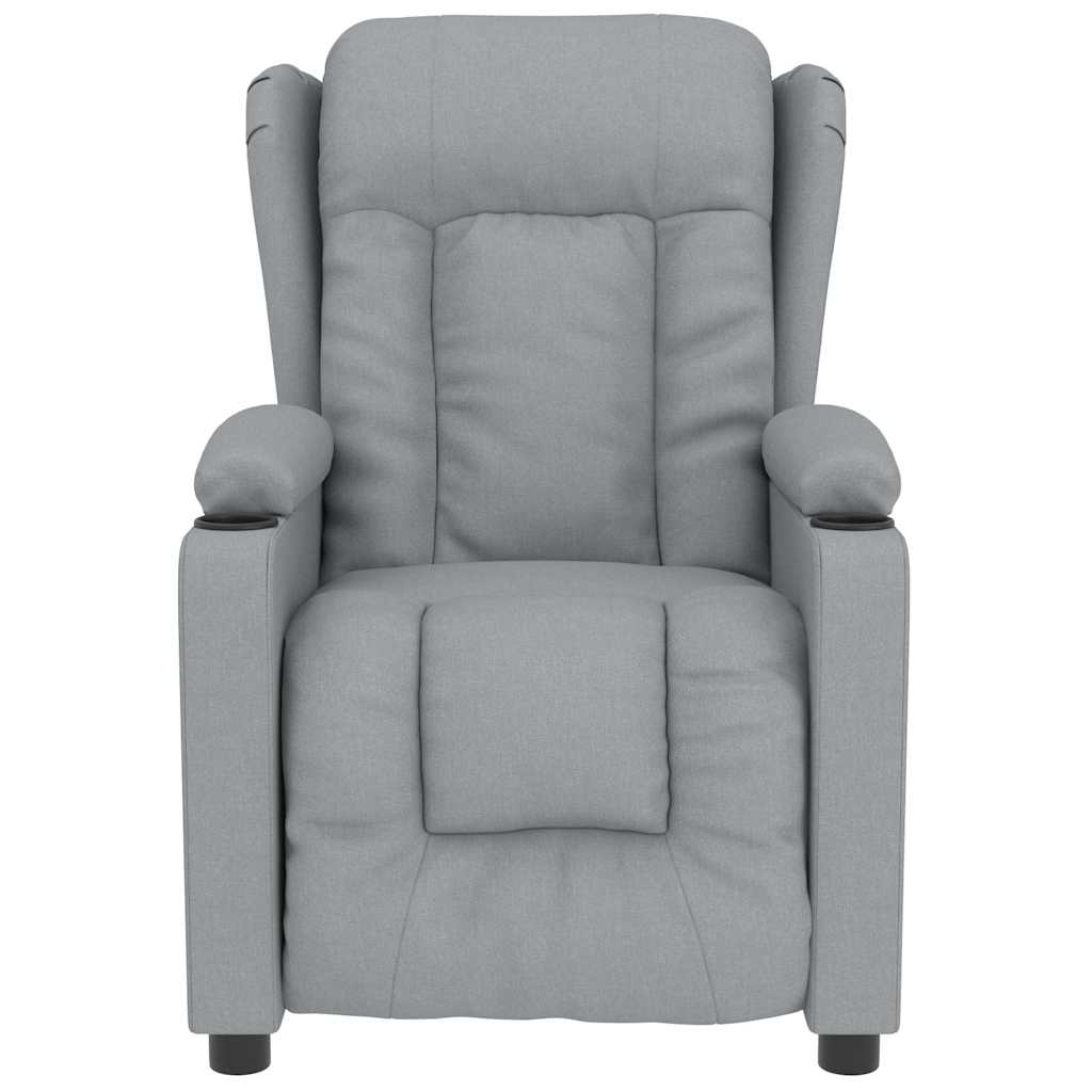 Poltrona Massaggiante in Tessuto Grigio Chiaro