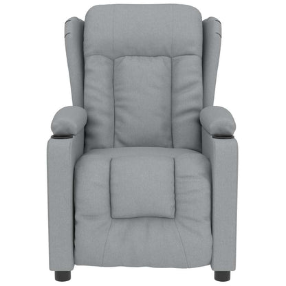 Poltrona Massaggiante in Tessuto Grigio Chiaro