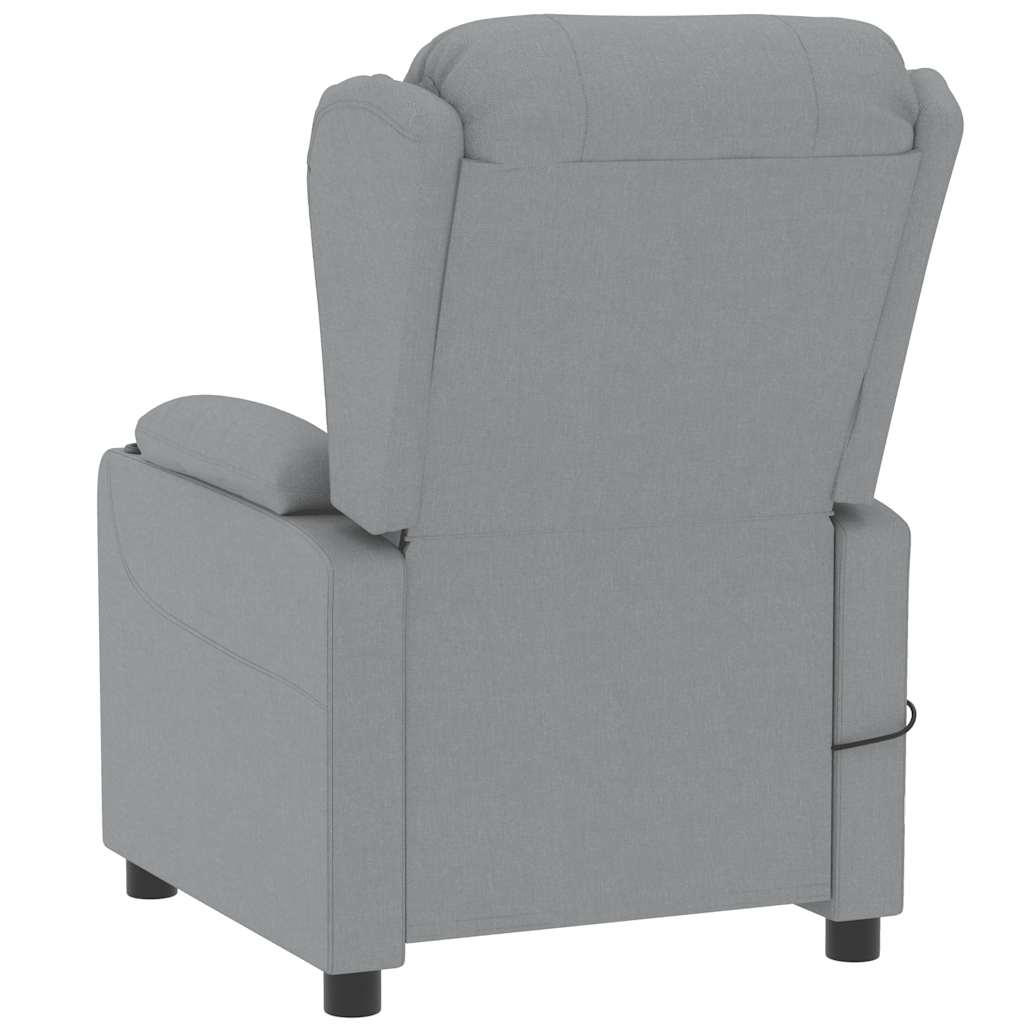 Poltrona Massaggiante in Tessuto Grigio Chiaro | homemem39