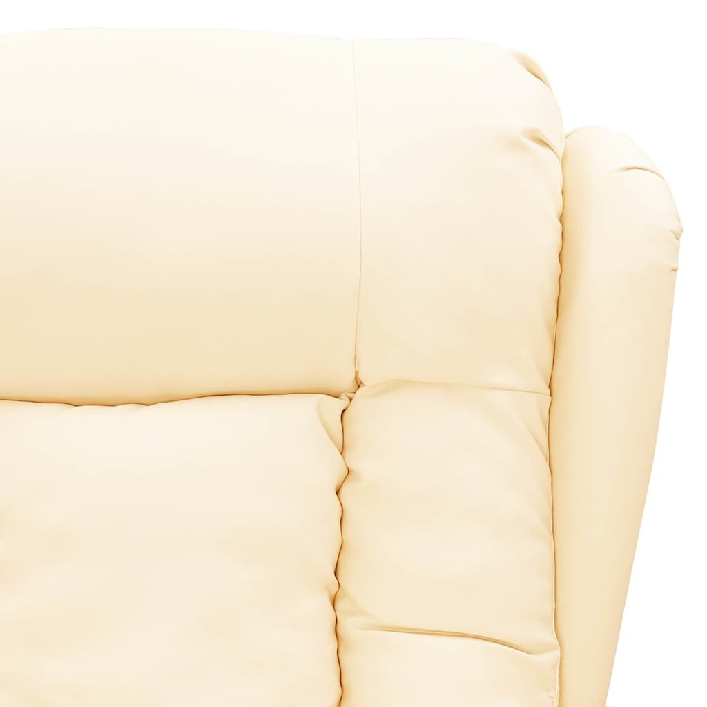 Poltrona Reclinabile Crema in Similpelle