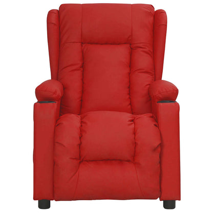 Poltrona Reclinabile Rosso Vino in Similpelle