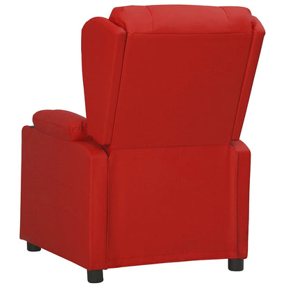 Poltrona Reclinabile Rosso Vino in Similpelle