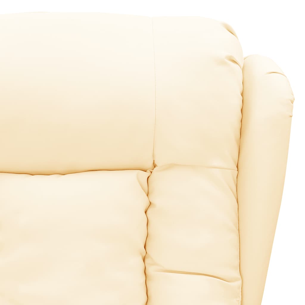 Poltrona Massaggiante Crema in Similpelle | homemem39