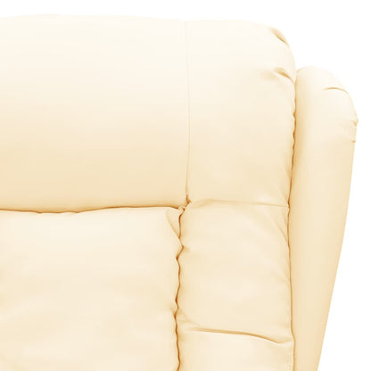 Poltrona Massaggiante Crema in Similpelle | homemem39