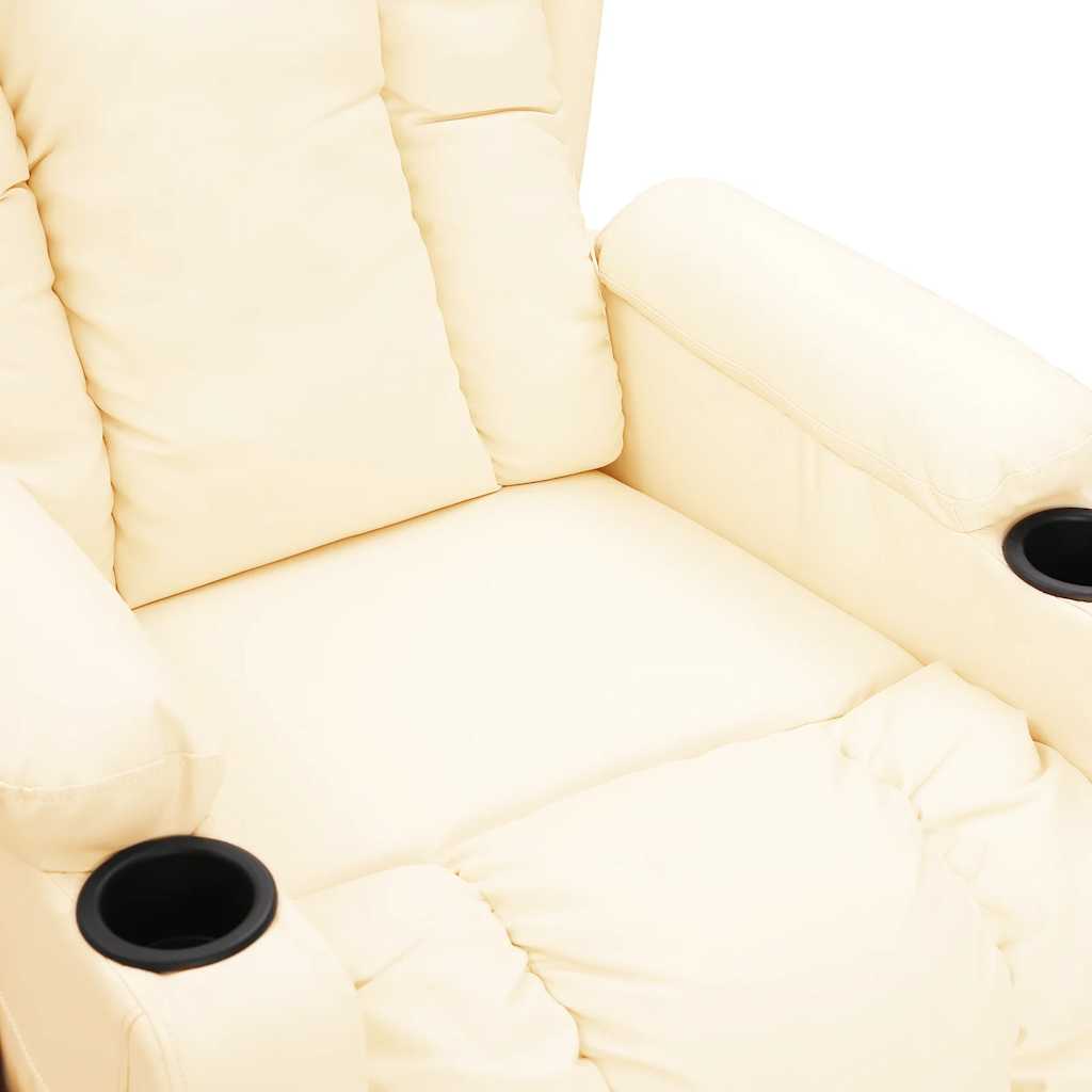 Poltrona Massaggiante Crema in Similpelle | homemem39